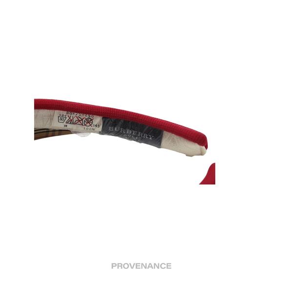 ? Burberry Golf Knight Logo Visor - Nova Check Red